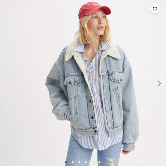 Levi's 90s Sherpa Trucker Jacket Size M - Picture 2 of 6
